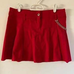 Red hot mini skirt